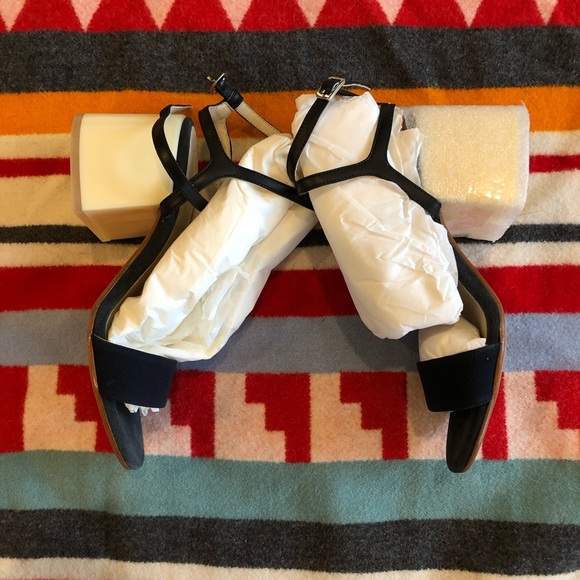 Mm6 calfskin and canvas sandals, NWT, sz 38 - Picture 10 of 11